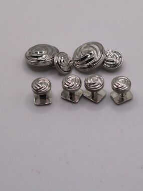 Sterling Silver Tuxedo Set